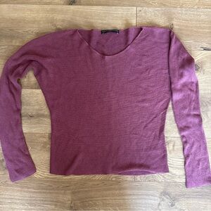 Peruvian Connection Purple Knit long Sleeve Pima Cotton and Tencel Sweater XS